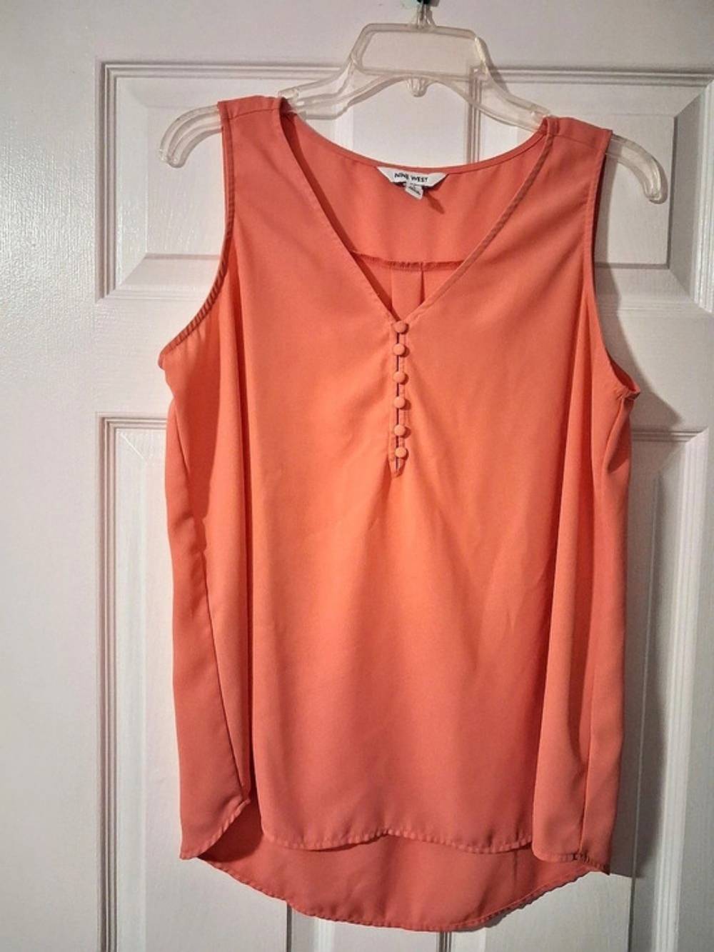 Nine West Orange Tank Top Size Large Like New